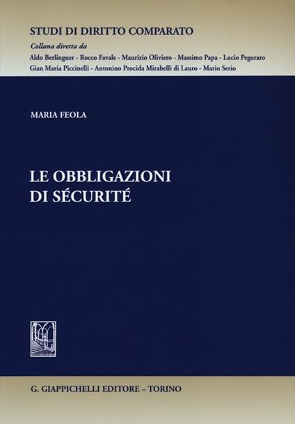 Le obbligazioni di sécurité - Maria Feola - copertina