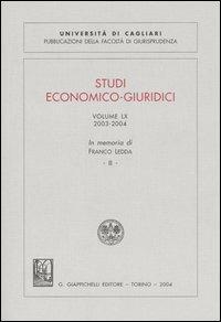 Studi economico-giuridici (2003-2004). In memoria di Franco Ledda. Vol. 60 - copertina