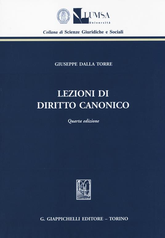 Lezioni di diritto canonico - Giuseppe Dalla Torre - copertina