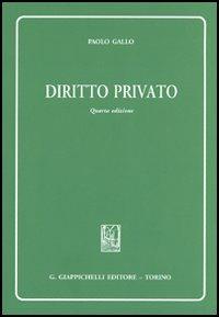 Diritto privato - Paolo Gallo - copertina