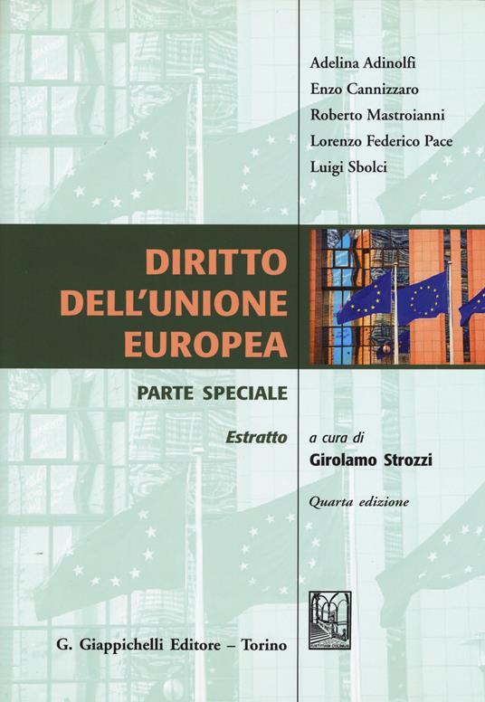 Diritto dell'Unione Europea. Parte speciale - copertina