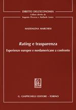 Rating e trasparenza. Esperienze europee e nordamericane a confronto