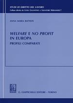 Welfare e no profit in Europa. Profili comparati