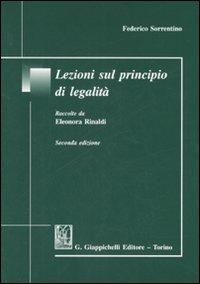 Lezioni sul principio di legalità - Federico Sorrentino - copertina