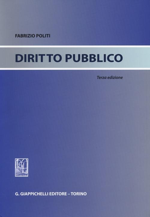 Diritto pubblico - Fabrizio Politi - copertina