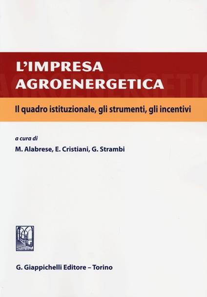 L'impresa agroenergetica. Il quadro istituzionale, gli strumenti, gli incentivi - copertina