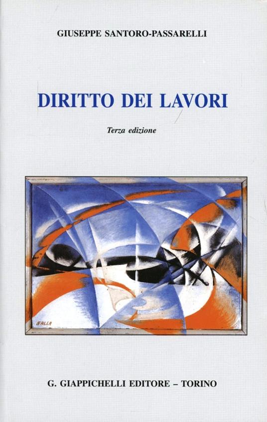 Diritto dei lavori - Giuseppe Santoro Passarelli - copertina