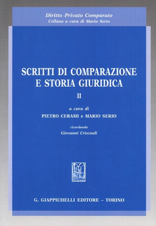 Scritti di comparazione e storia giuridica. Vol. 2 - copertina