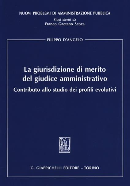 La giurisdizione di merito del giudice amministrativo. Contributo allo studio dei profili evolutivi - Filippo D'Angelo - copertina