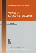 Appunti di matematica finanziaria. Vol. 1
