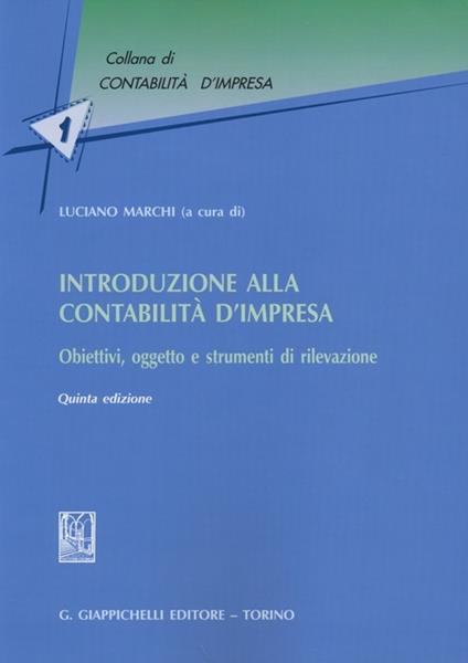 Introduzione alla contabilità d'impresa. Obiettivi, oggetto e strumenti di rilevazione - copertina