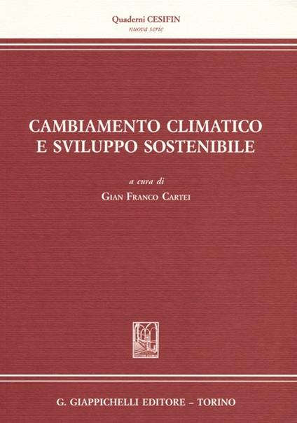 Cambiamento climatico e sviluppo sostenibile - copertina