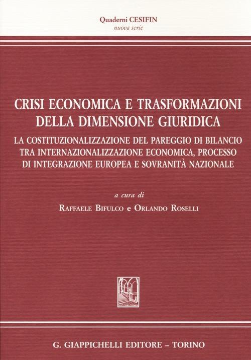 Crisi economica e trasformazioni della dimensione giuridica - copertina