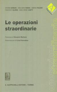 Operazioni straordinarie
