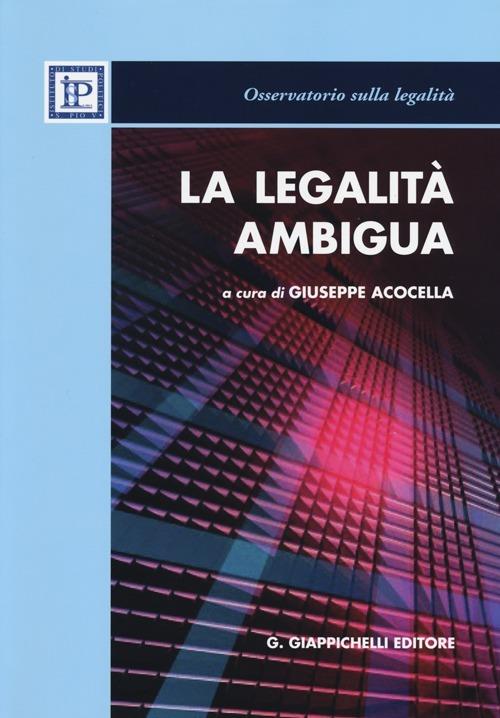 La legalità ambigua - copertina