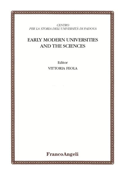 Early modern universities and the sciences - copertina