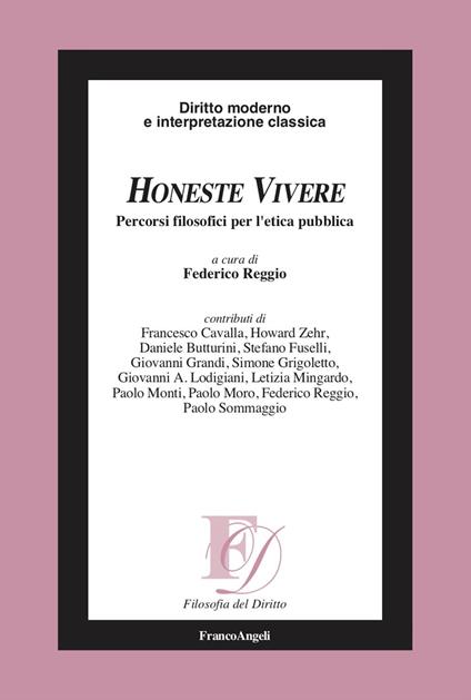 Honeste vivere. Percorsi filosofici per l'etica pubblica - copertina