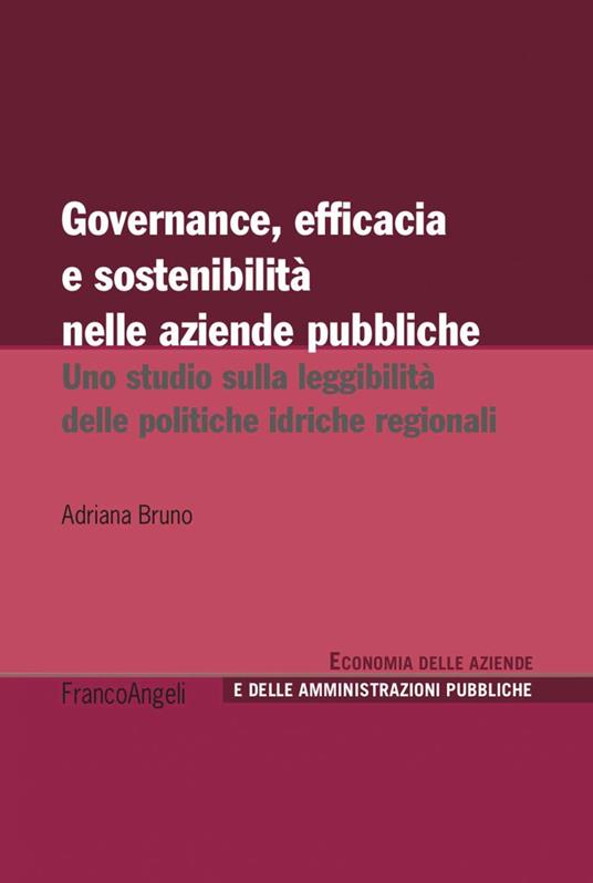 Governance, efficacia e sostenibilità nelle aziende pubbliche. Uno studio sulla leggibilità delle politiche idriche regionali - Adriana Bruno - ebook