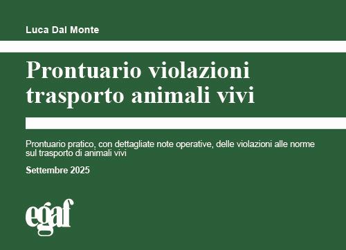 Prontuario violazioni trasporto animali vivi - Luca Dal Monte - copertina