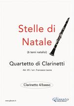 Stelle di Natale. Quartetto di clarinetti. Clarinetto basso. Spartito