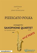 Pizzicato polka. Saxophone quartet. Set of parts. Parti staccate