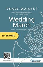 Wedding march. A Midsummer Night's Dream. Brass Quintet score & parts. Paritura e parti