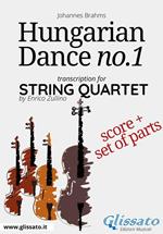 Hungarian Dance no.1. String quartet. Score & parts. Partitura e parti