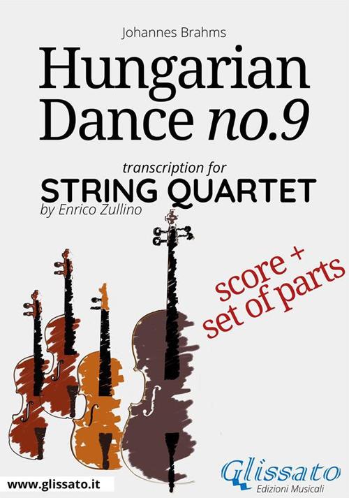 Hungarian Dance no.9. String quartet. Score & parts. Partitura e parti - Johannes Brahms - ebook