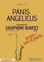 Panis Angelicus. Saxophone quartet. Score & parts. Partitura e parti