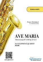 Ave Maria. Saxophone quartet. Score & parts. Partitura e parti