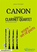 Canon. Clarinet quartet. Score & parts. Partitura e parti