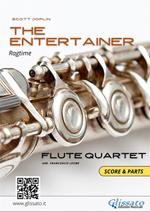 The entertainer. Ragtime. Flute quartet. Score & parts. Partitura e parti
