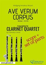 Ave verum corpus. Motet K 618. Clarinet quartet. Score & parts. Partitura e parti