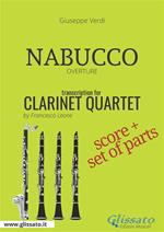 Nabucco. Overture. Clarinet quartet. Score. Partitura