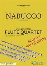 Nabucco. Overture. Flute quartet. Score. Partitura