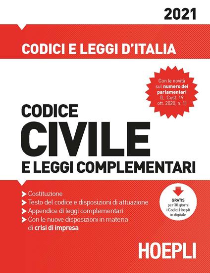 Codice civile e leggi complementari 2021 - Luigi Franchi,Virgilio Feroci,Santo Ferrari - copertina