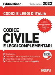 Codice civile e leggi complementari. Settembre 2022. Editio minor. Con espansione online
