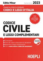 Codice civile e leggi complementari 2023. Editio minor