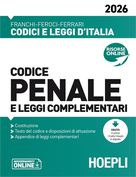 Codice penale e leggi complementari 2026. Nuova ediz. - Luigi Franchi,Virgilio Feroci,Santo Ferrari - copertina