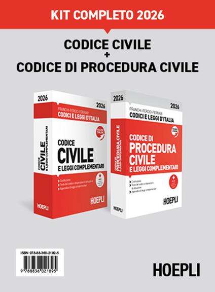 Codice civile e Codice di procedura civile 2026. Kit completo - Luigi Franchi,Virgilio Feroci,Santo Ferrari - copertina