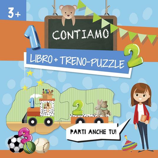 Contiamo. Treno-puzzle. Ediz. a colori. Con puzzle - Fiona Huisman - copertina
