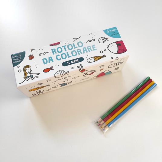 Il mare. Rotolo da colorare. Con 4 matite colorate - Joana Jesus - 3