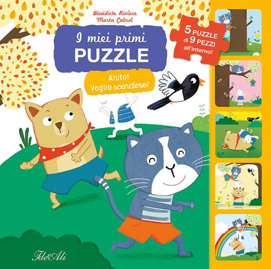 Aiuto! Voglio scendere! I miei primi puzzle. Ediz. a colori - Bénédicte Rivière,Marta Cabrol - copertina