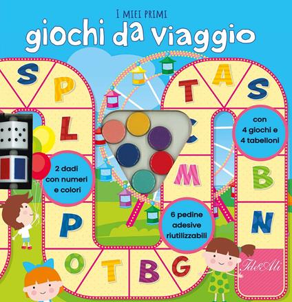I miei primi giochi da viaggio. Con 2 dadi. Con 4 giochi. Con 6 pedine adesive. Con 4 tabelloni - copertina