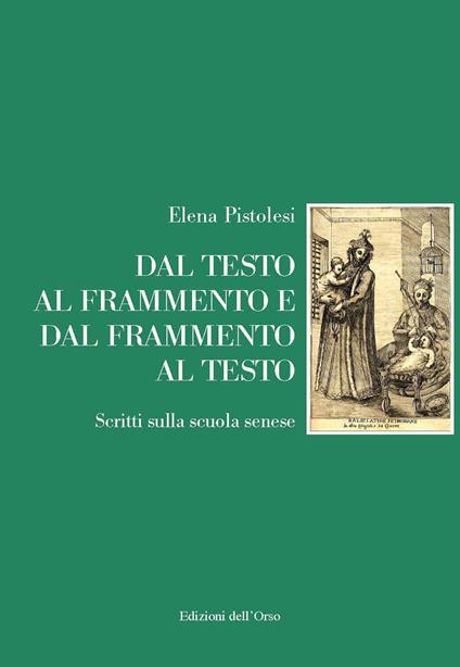 Dal testo al frammento e dal frammento al testo. Scritti sulla scuola senese. Ediz. critica - Elena Pistolesi - copertina