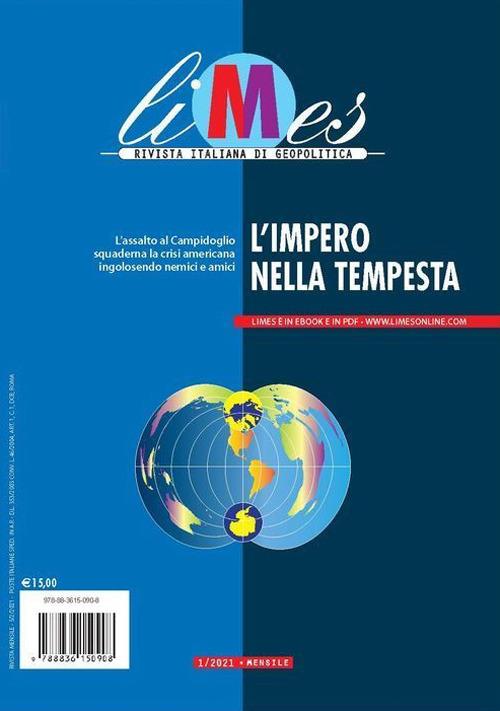 Limes. Rivista italiana di geopolitica (2021). Vol. 1: L' impero nella tempesta - copertina