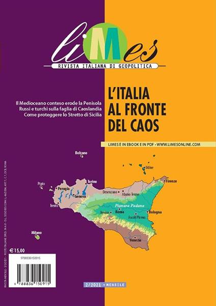 Limes. Rivista italiana di geopolitica (2021). Vol. 2: L' Italia al fronte del caos - copertina