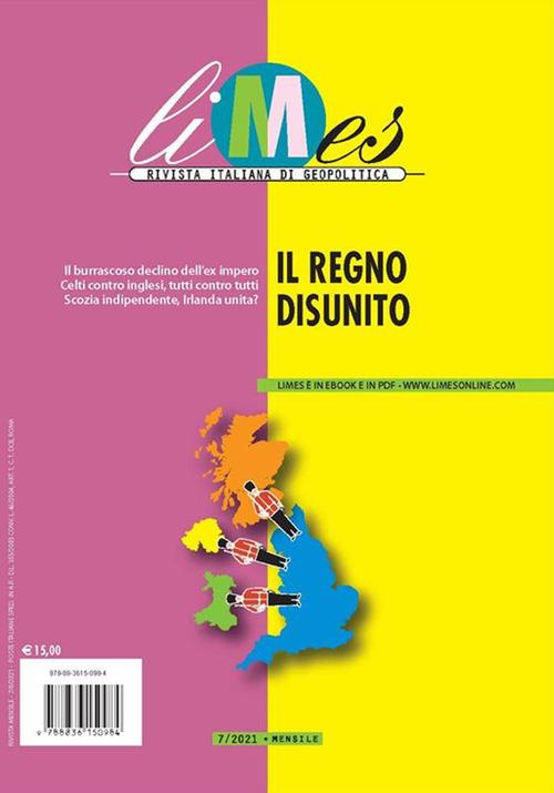 Limes. Rivista italiana di geopolitica (2021). Vol. 7: Il Regno disunito - copertina