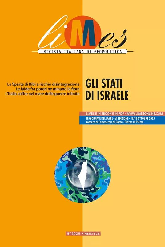 Limes. Rivista italiana di geopolitica (2025). Vol. 9: Gli Stati di Israele - copertina