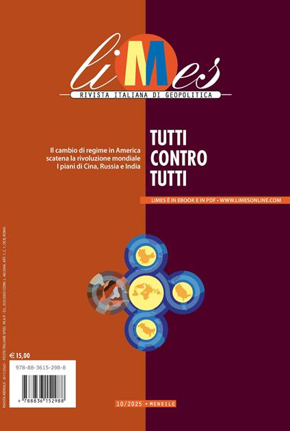 Limes. Rivista italiana di geopolitica (2025). Vol. 10: Tutti contro tutti - copertina